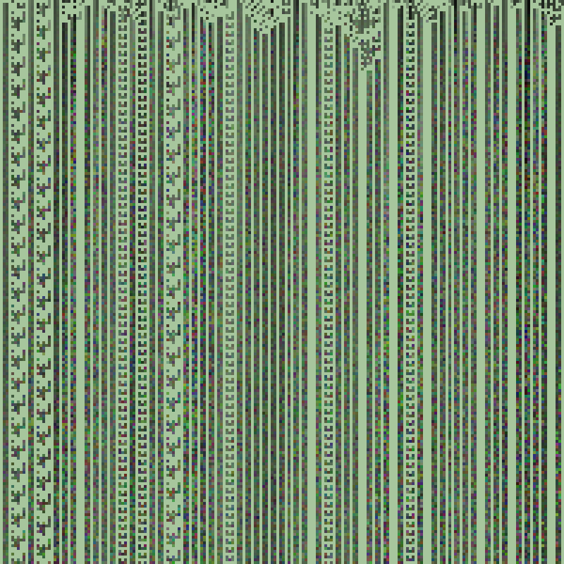 Colored Elementary Cellular Automaton #4 static token preview
