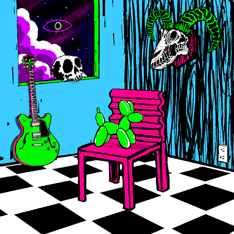 pink chair in the blue room #60 static token preview