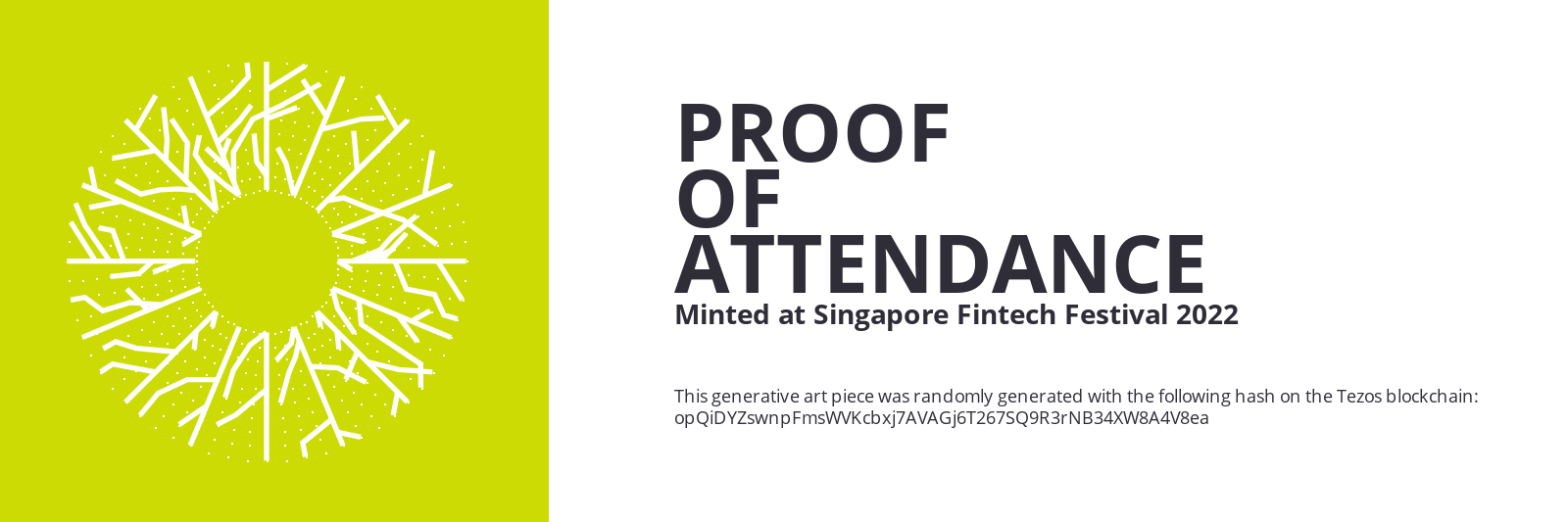 SFF2022 Proof of Attendance Token #1303 static token preview