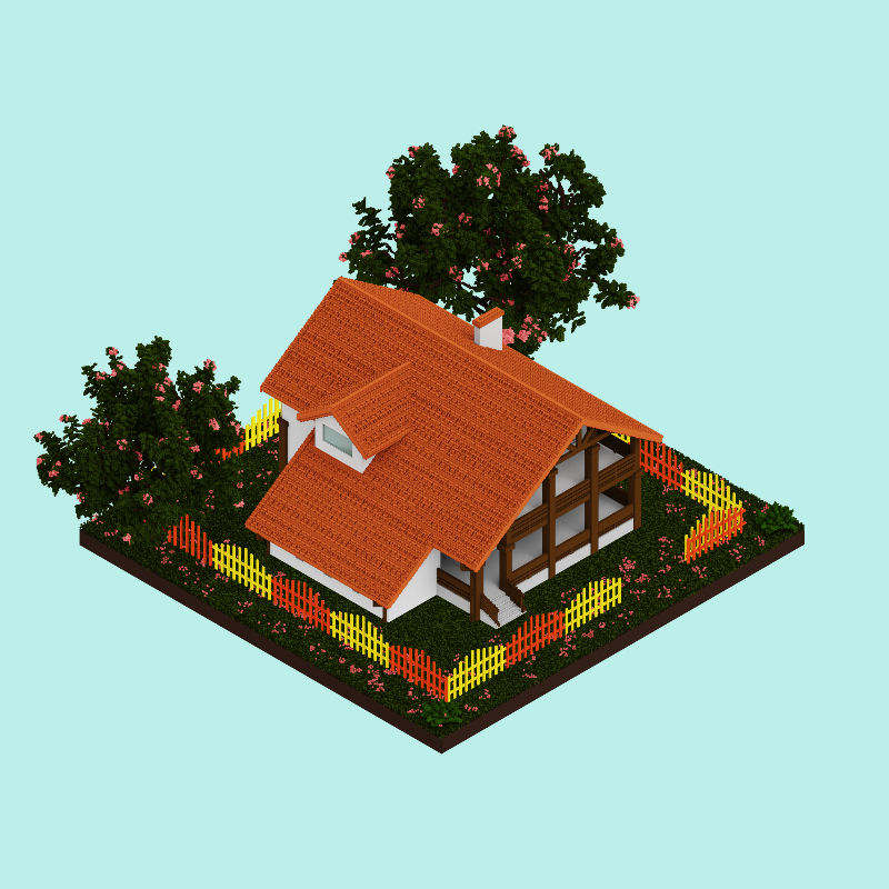 Pastel cottages #7 static token preview