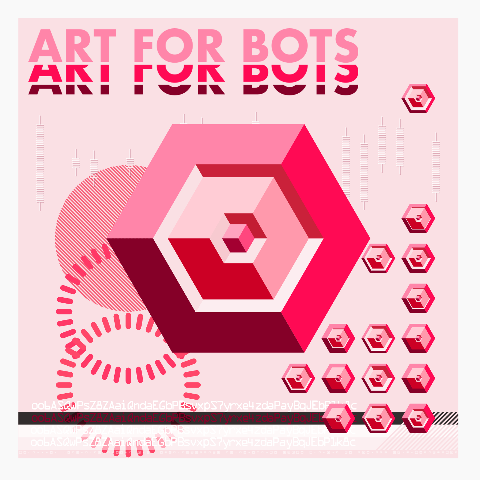 Hexagones - Art forBots forHumans forPrint #17 static token preview