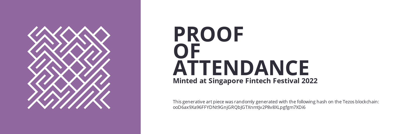 SFF2022 Proof of Attendance Token #484 static token preview