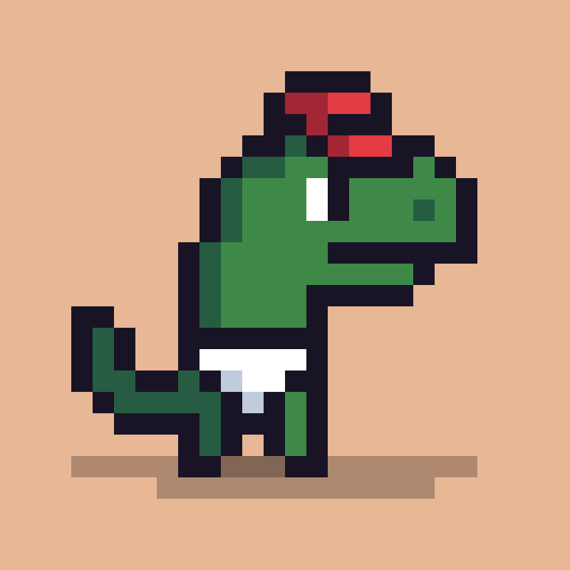 Pixel Dinos #7 static token preview