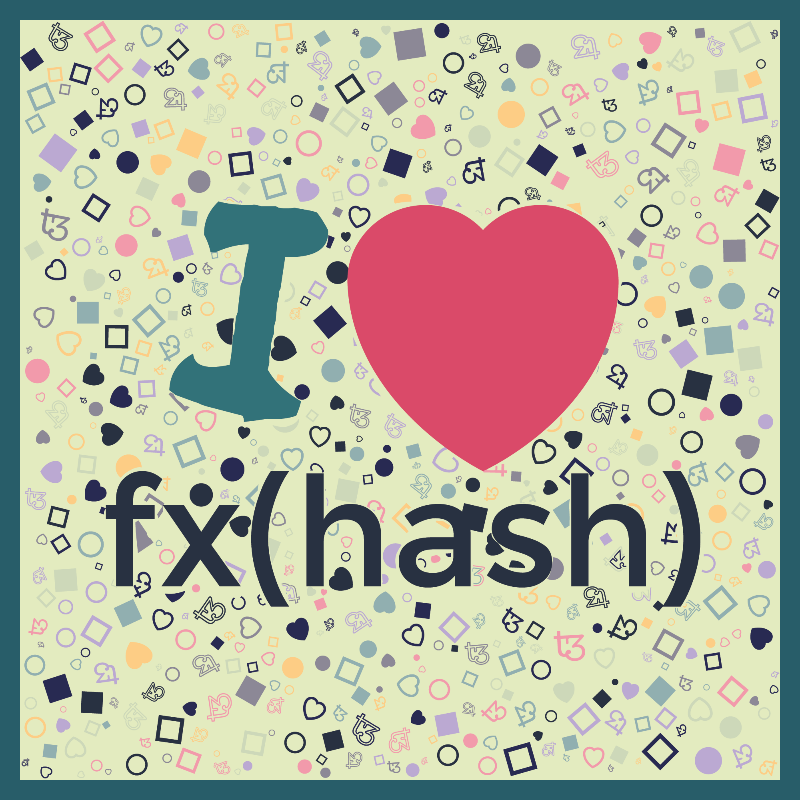 I Love Fxhash #14 static token preview