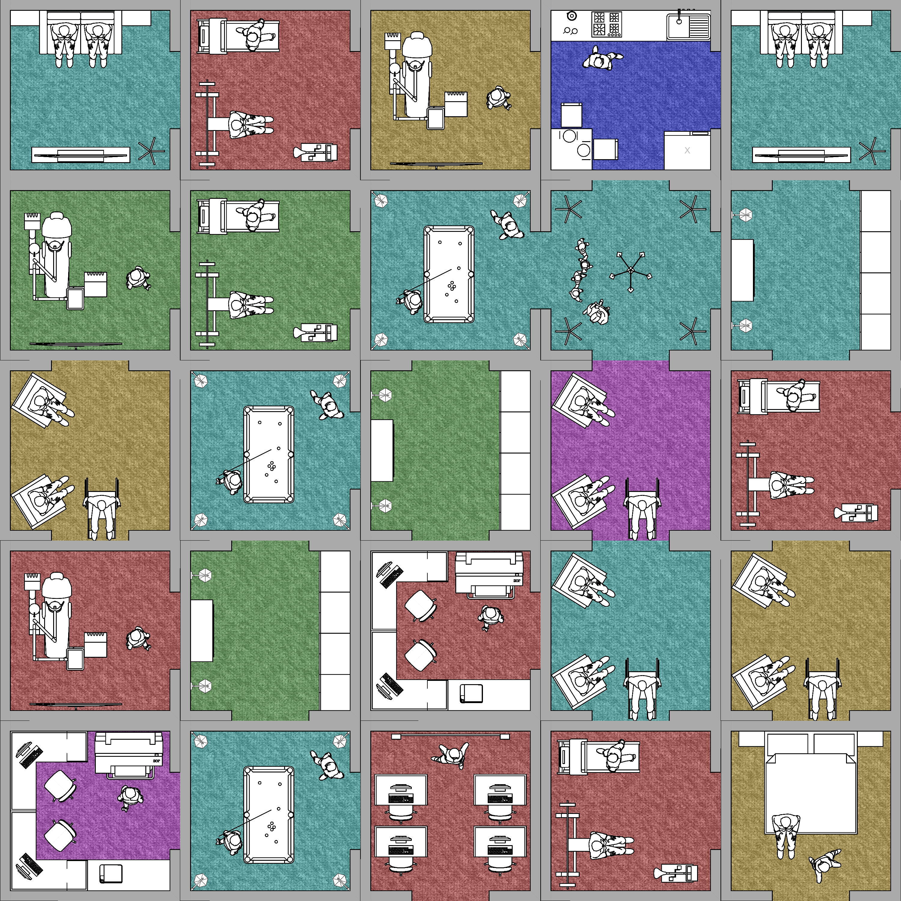 Harlequin block building #22 static token preview