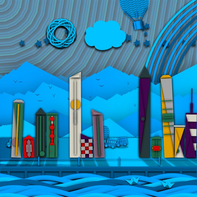 Paper Art 2.5D #32 static token preview