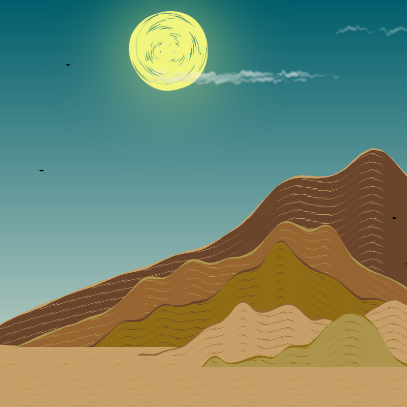 Painted Mountain Sunset #21 static token preview