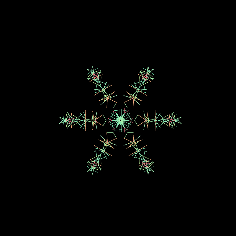 Neon Hologram Snowflake #4 static token preview