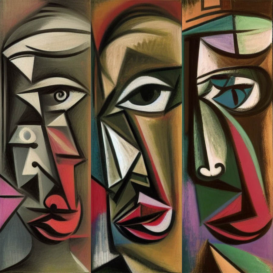 Cubism Faces #9 static token preview