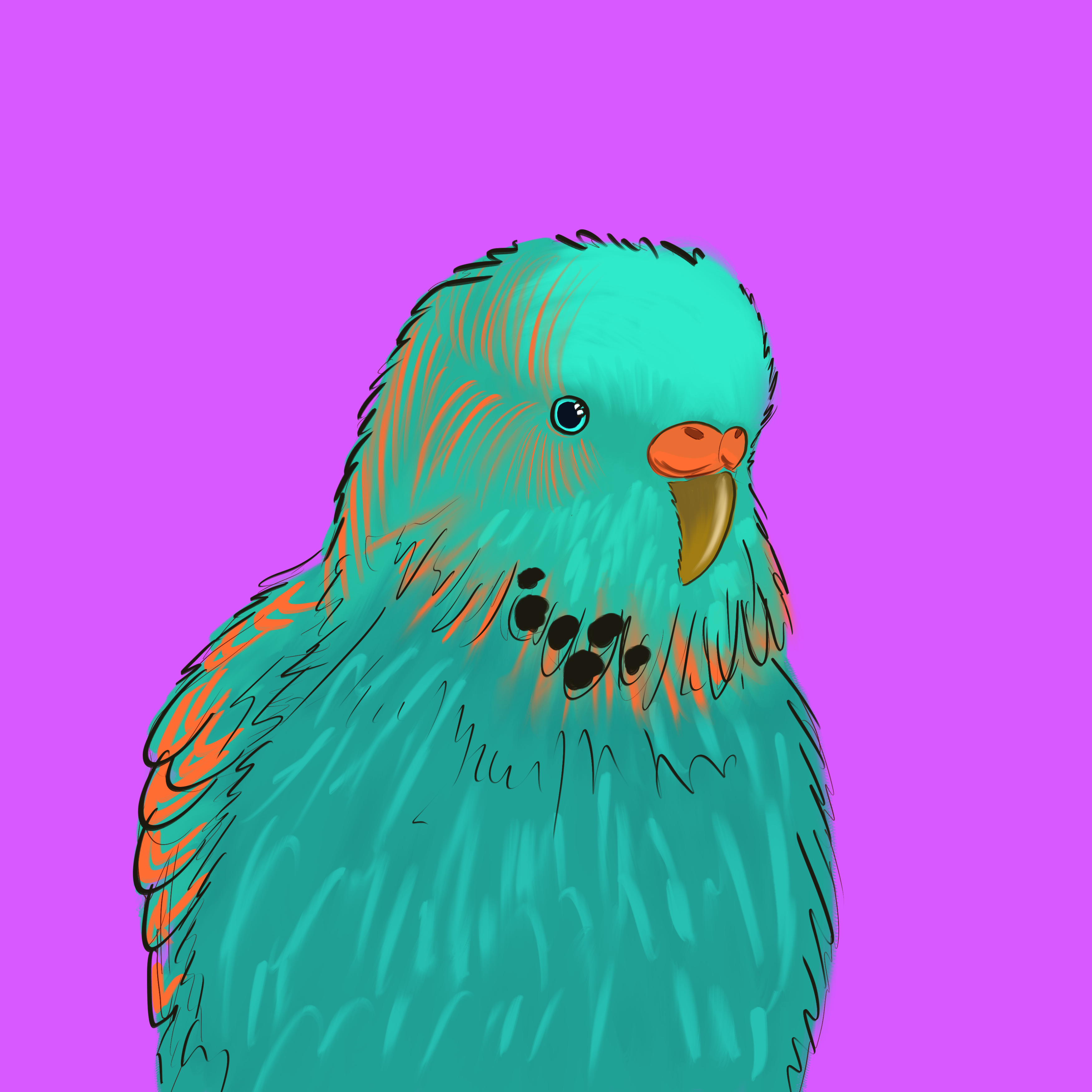 Neon Parrot #15 static token preview