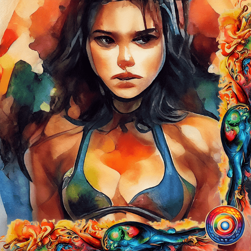 Athletic Girl #2 static token preview