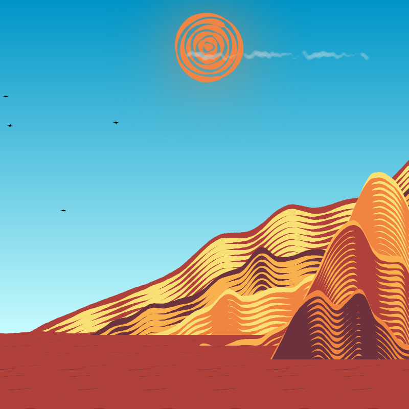 Painted Mountain Sunset #12 static token preview
