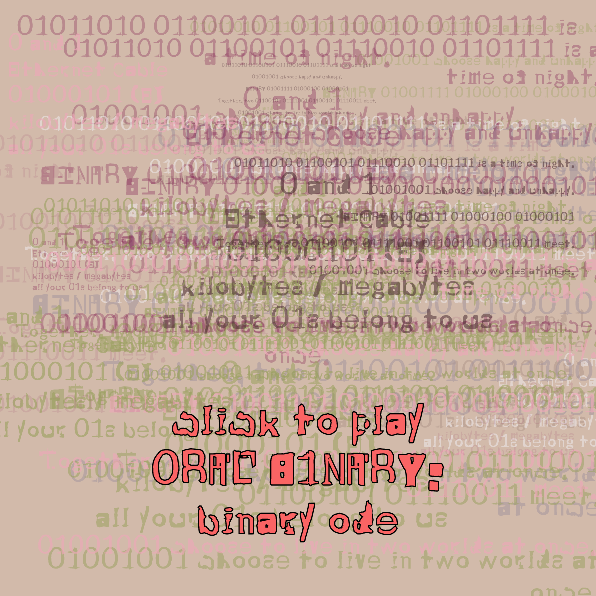 0RAL B1NARY: “BINARY ODE” #56 static token preview