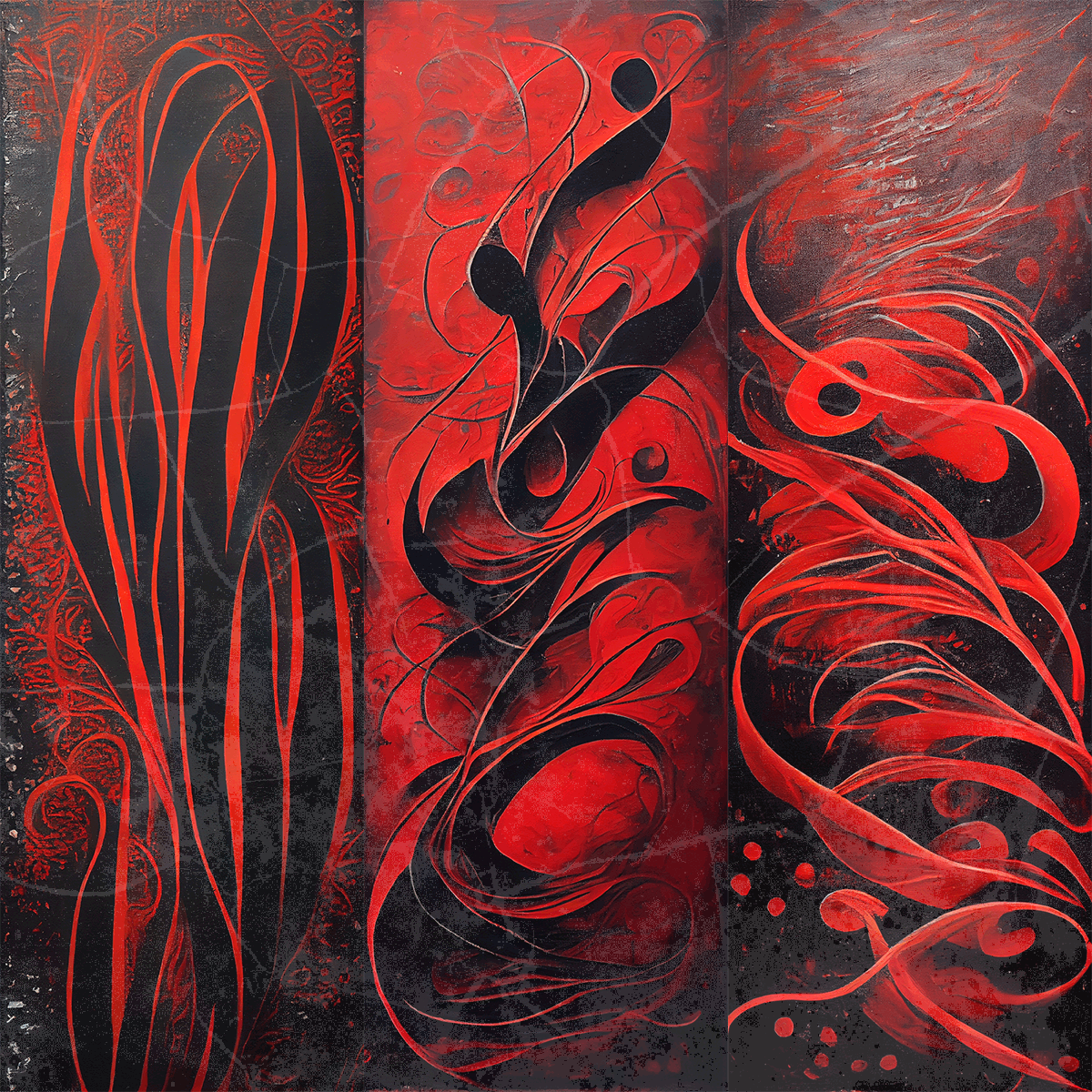 AI Red Calligraphy #1 static token preview