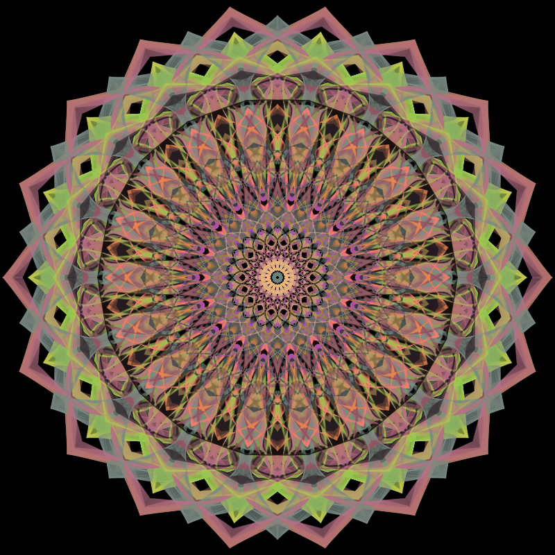 Morphing Mandala - #fxhashturnsone charity #10 static token preview