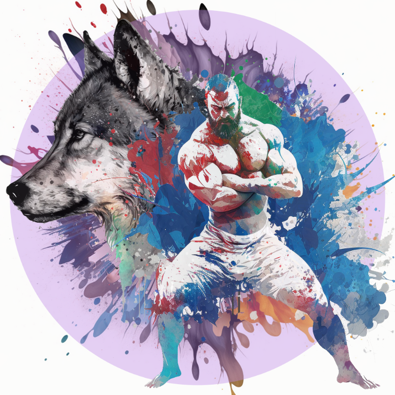 The Wolf and The Wrestler Bloke #21 static token preview