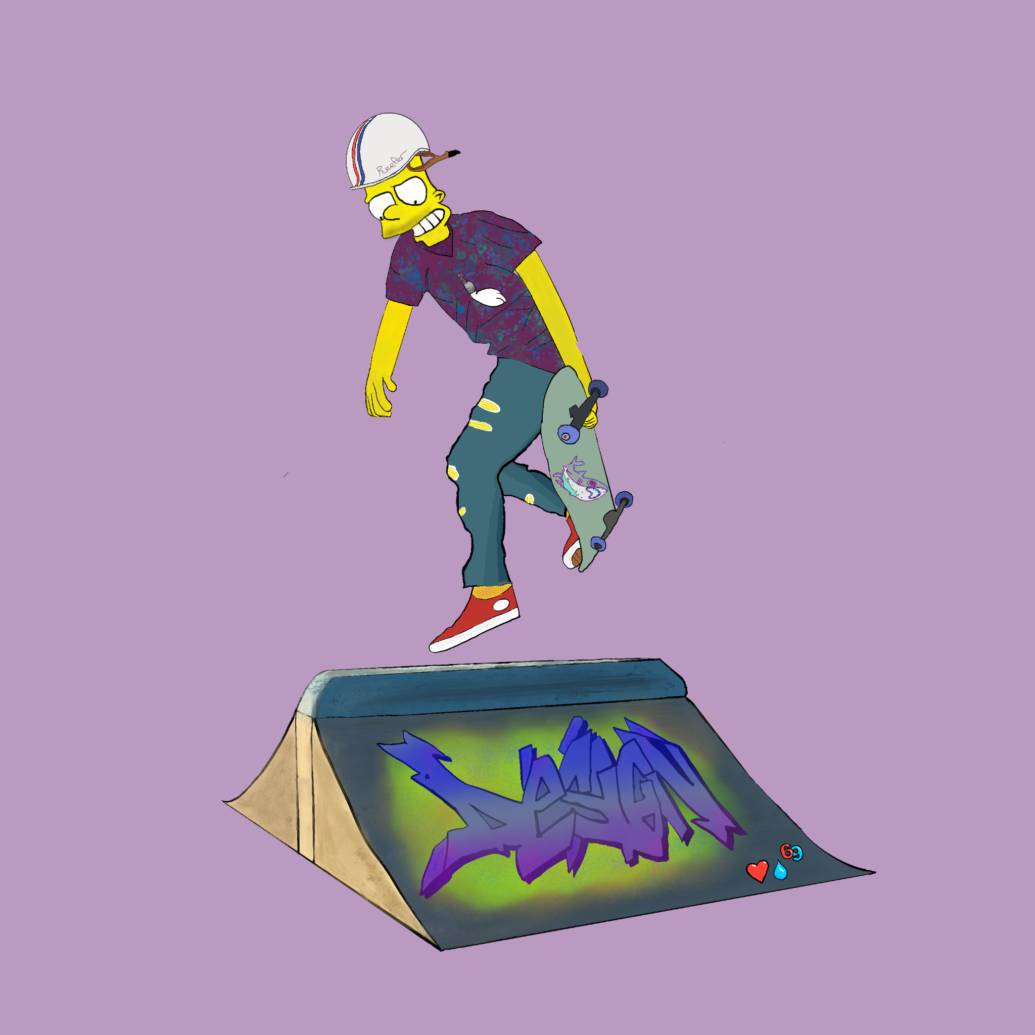 Thrashin' Springfield #7 static token preview