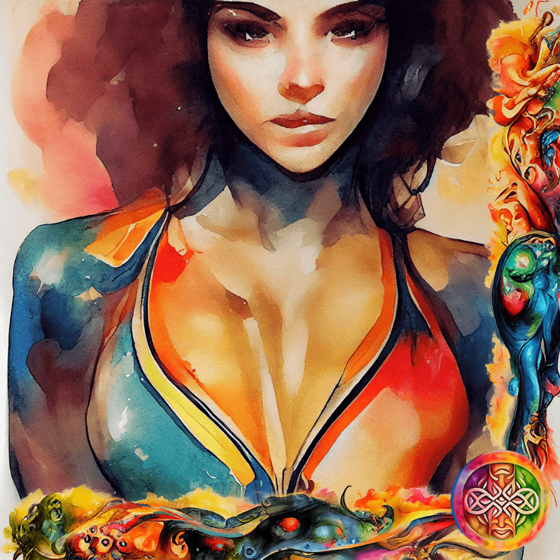 Athletic Girl #7 static token preview