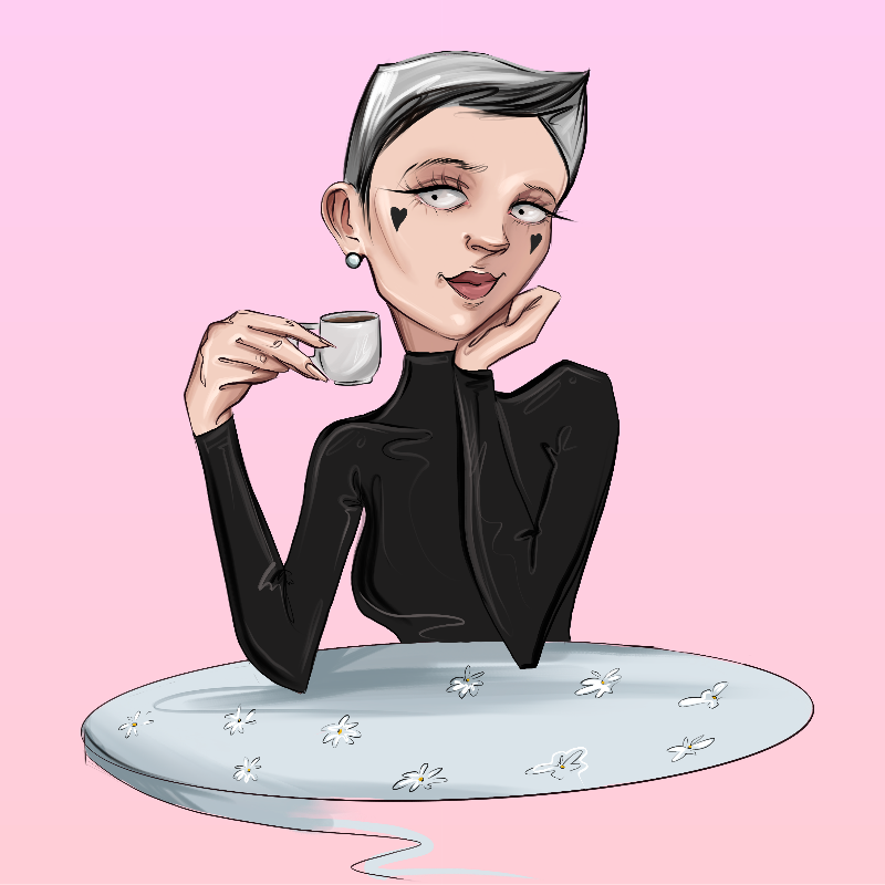 Girl at the table #3 static token preview