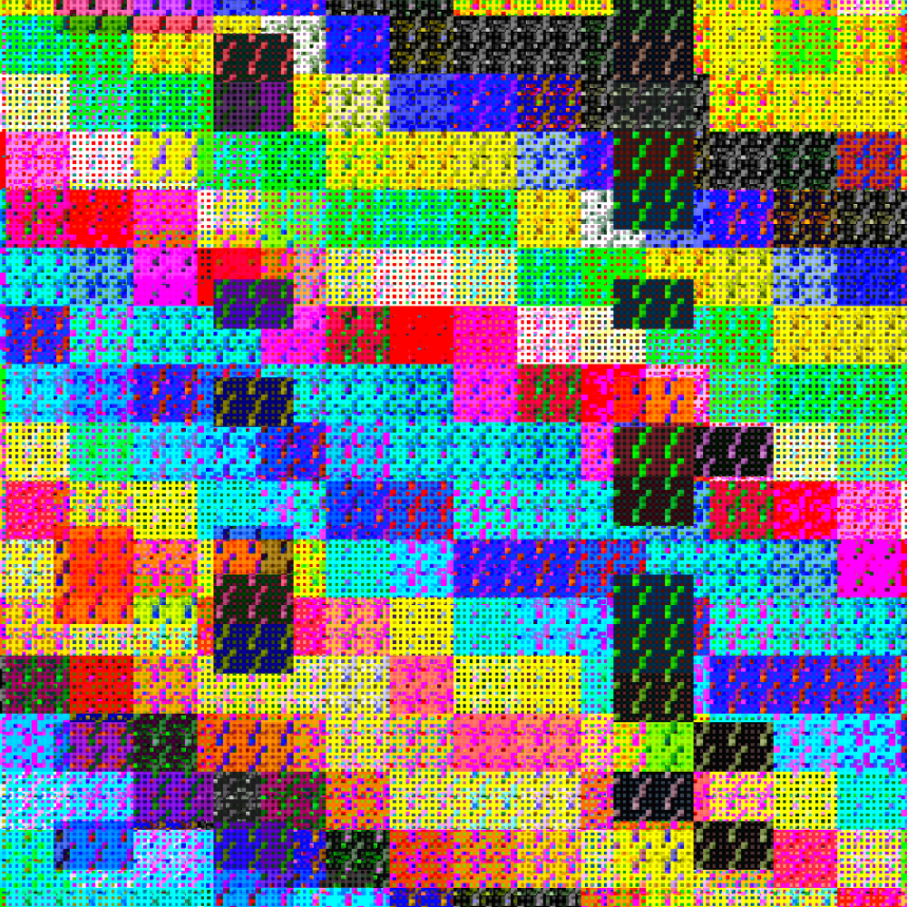 Multicolored Pixelated Field #6 static token preview