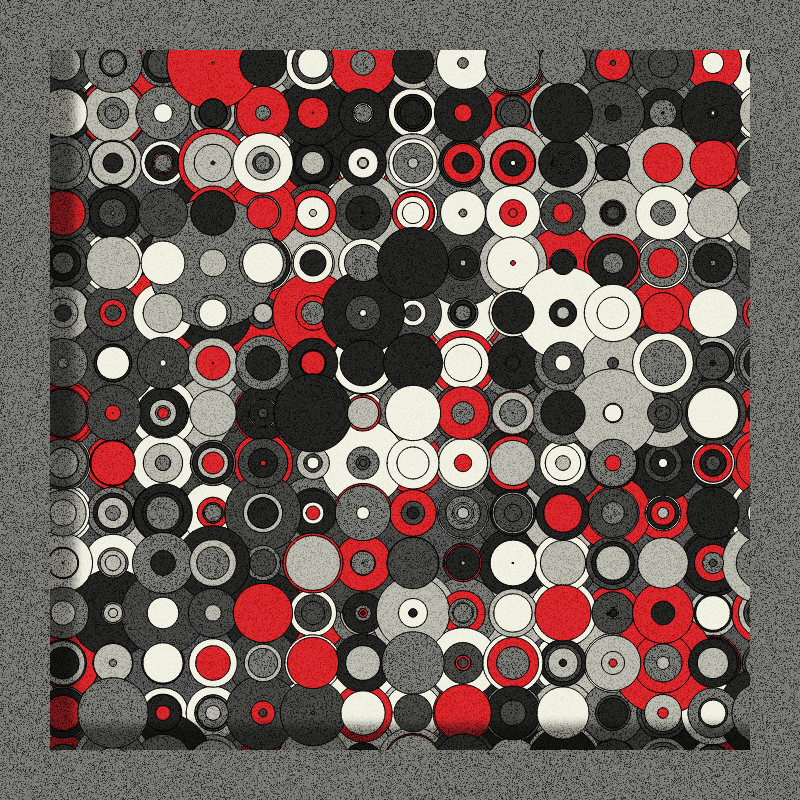 Red, Grey and Circles #8 static token preview