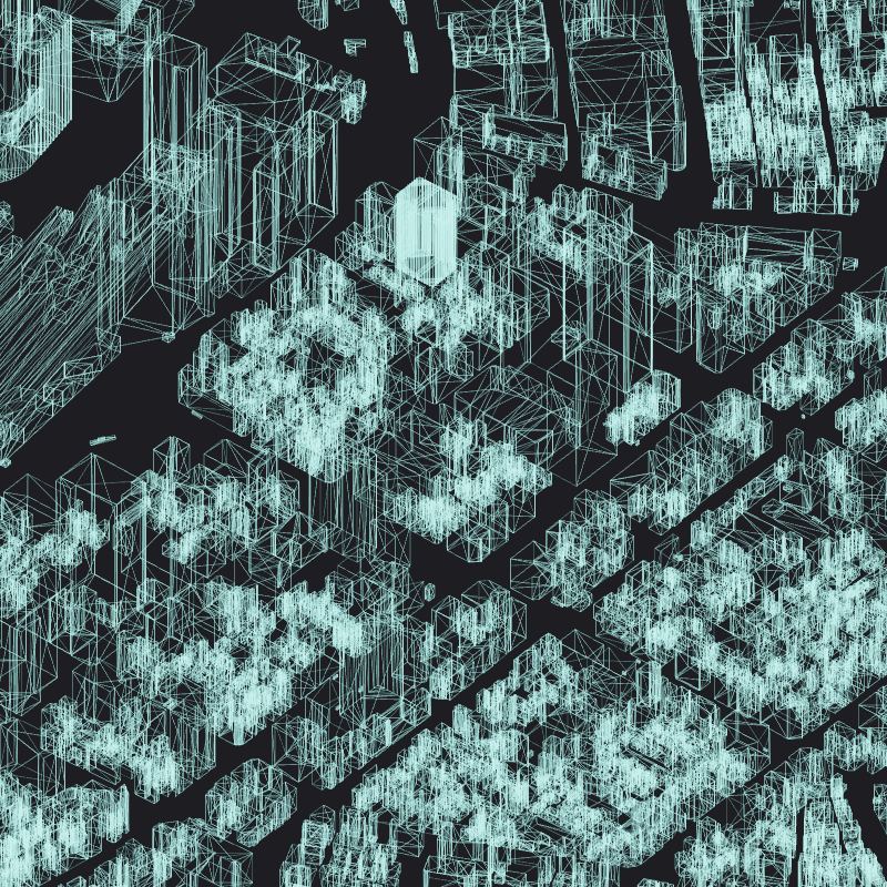 Wireframe City: Tokyo Shibuya #18 static token preview