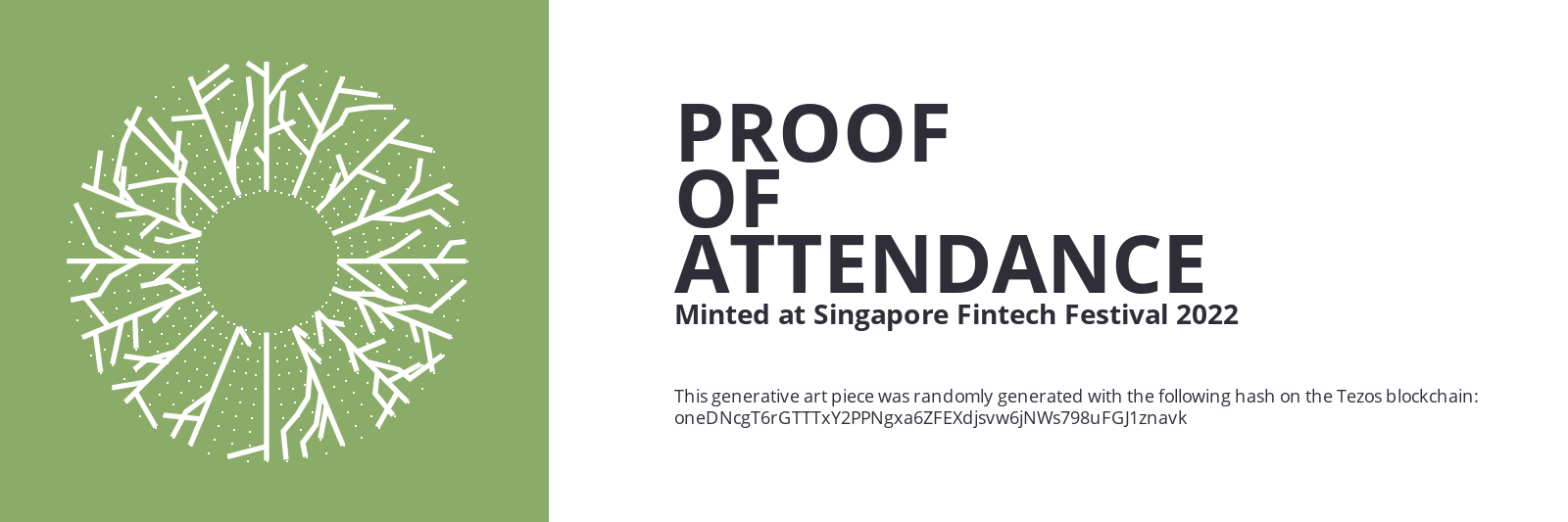 SFF2022 Proof of Attendance Token #2208 static token preview