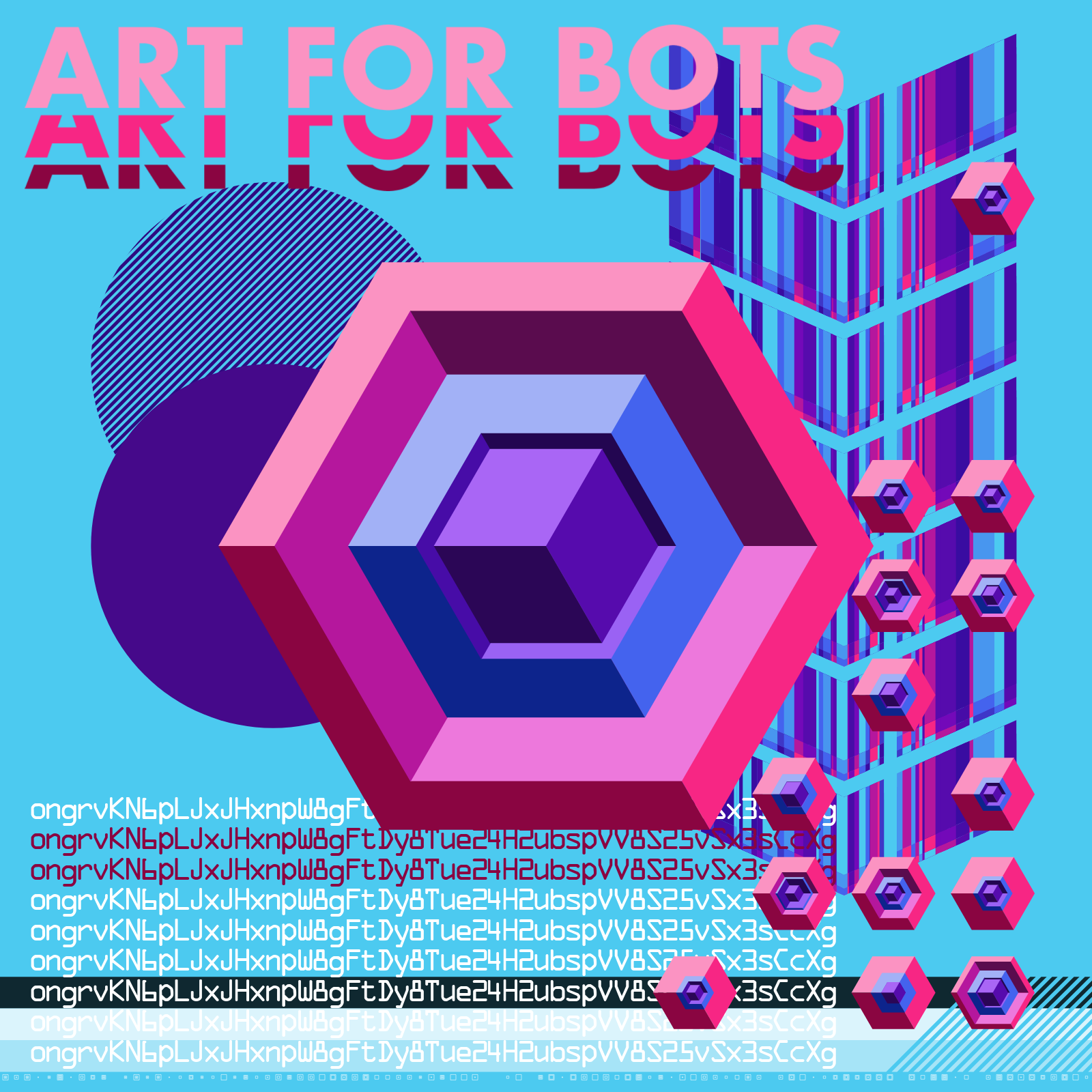 Hexagones - Art for Bots for Humans #21 static token preview