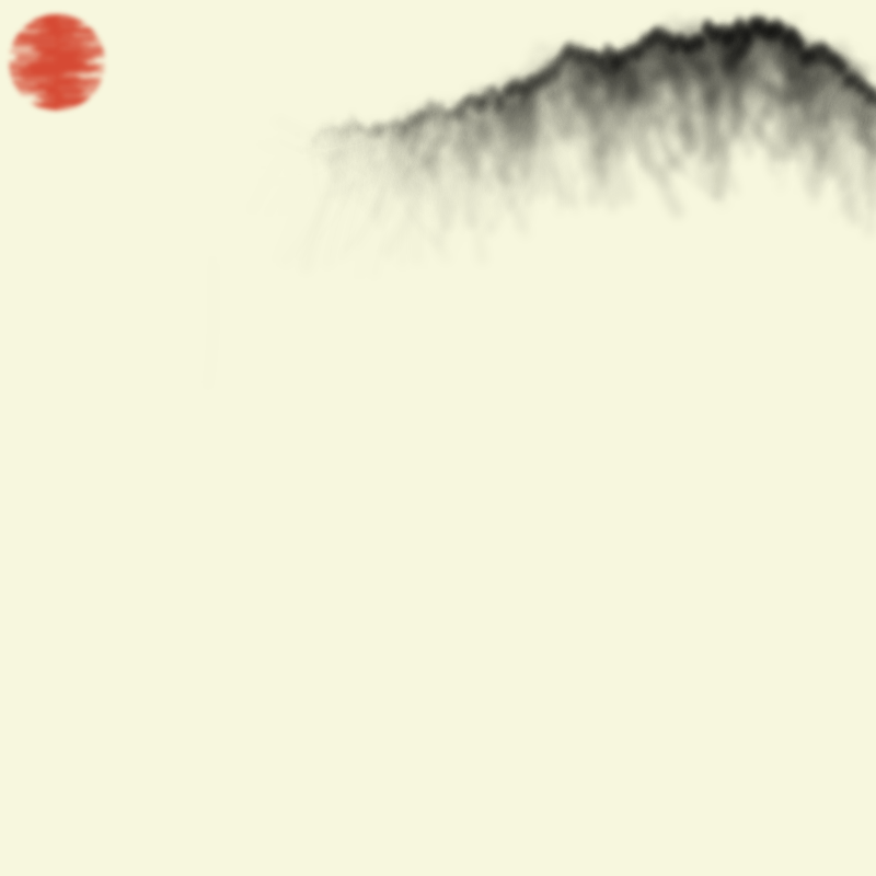 Sumi-E Mountains & Bamboo #24 static token preview