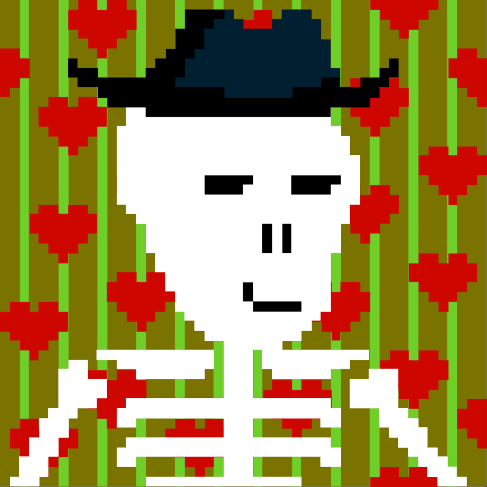 PIXEL SKULLETTI 1 #305 static token preview