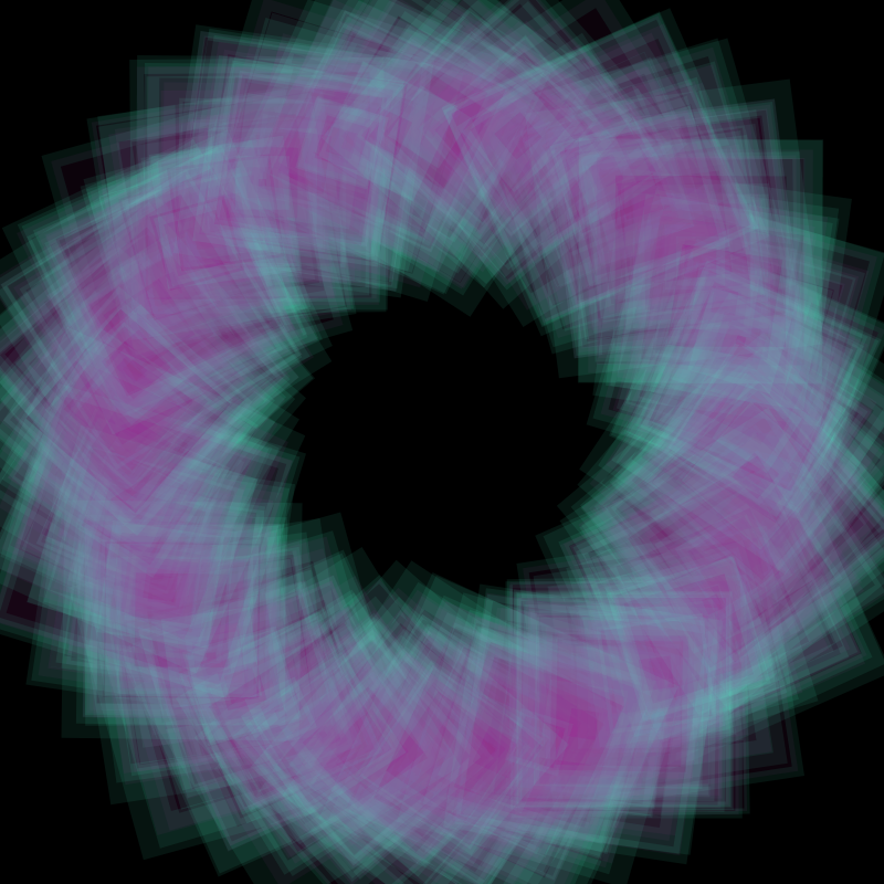 Circle of random squares #7 static token preview