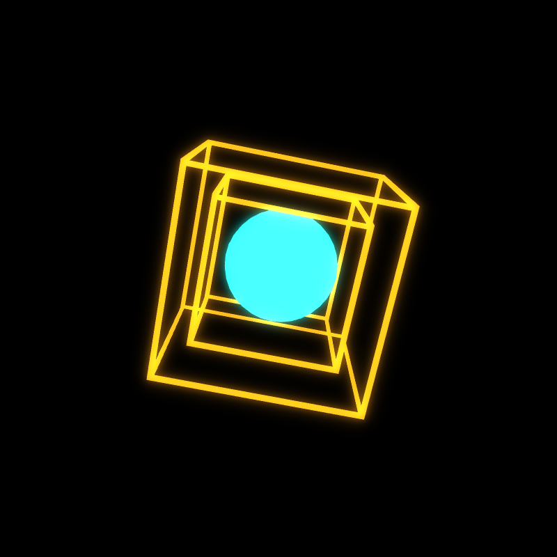 Generative Animation : Two Cube and Sphere #22 static token preview
