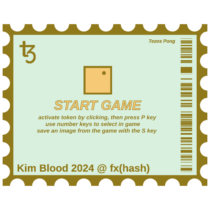 Tezos Pong #8 static token preview