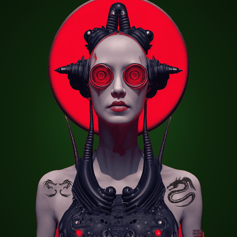 Cyber Girl #9 static token preview