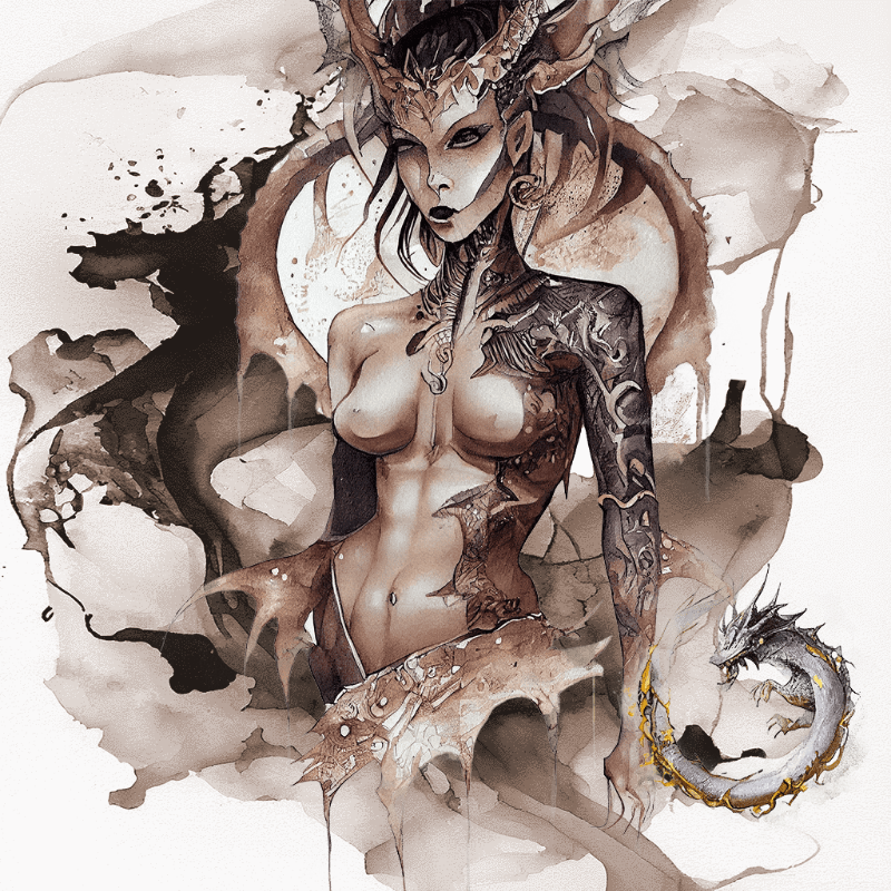 Dragon Girl #6 static token preview