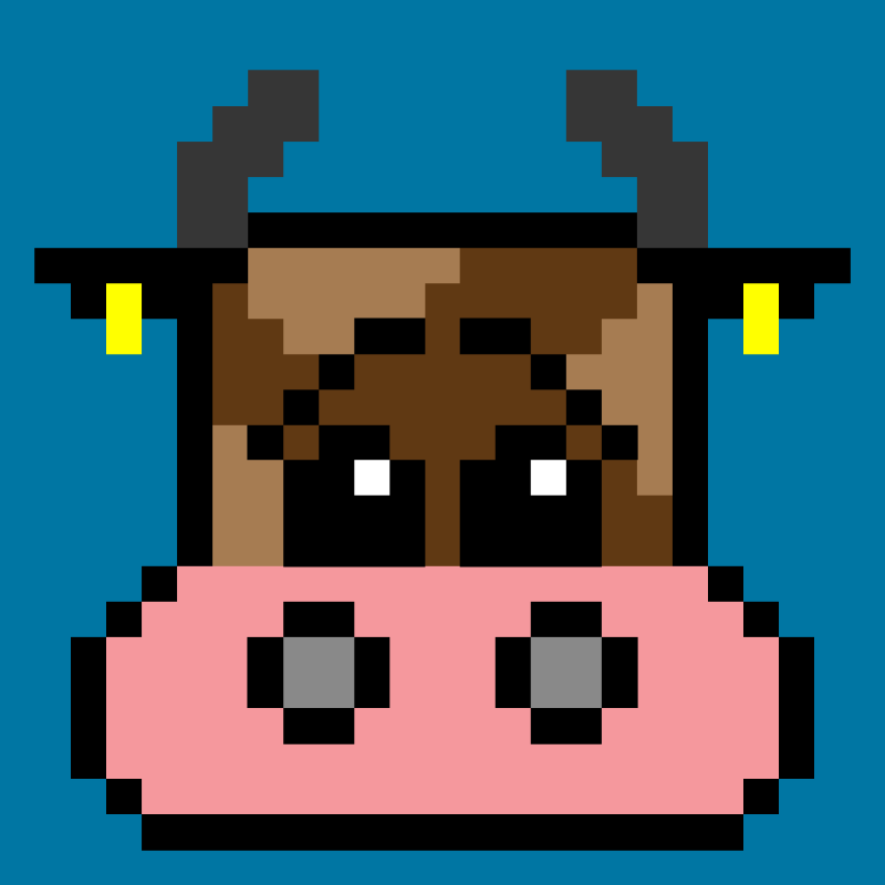 pixel cow #6 static token preview