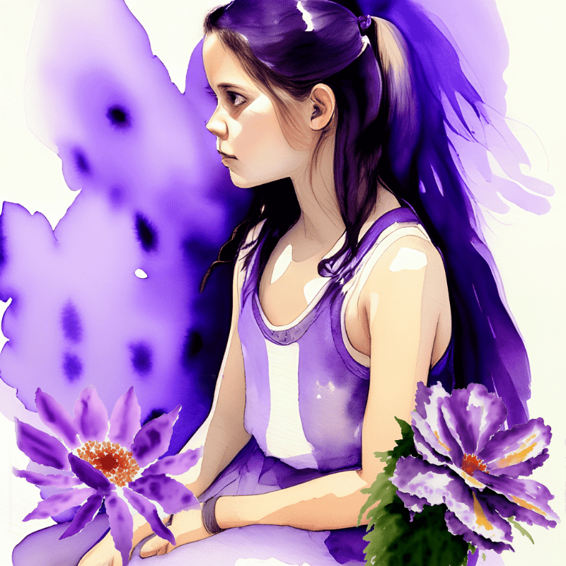 Purple Girl #1 static token preview