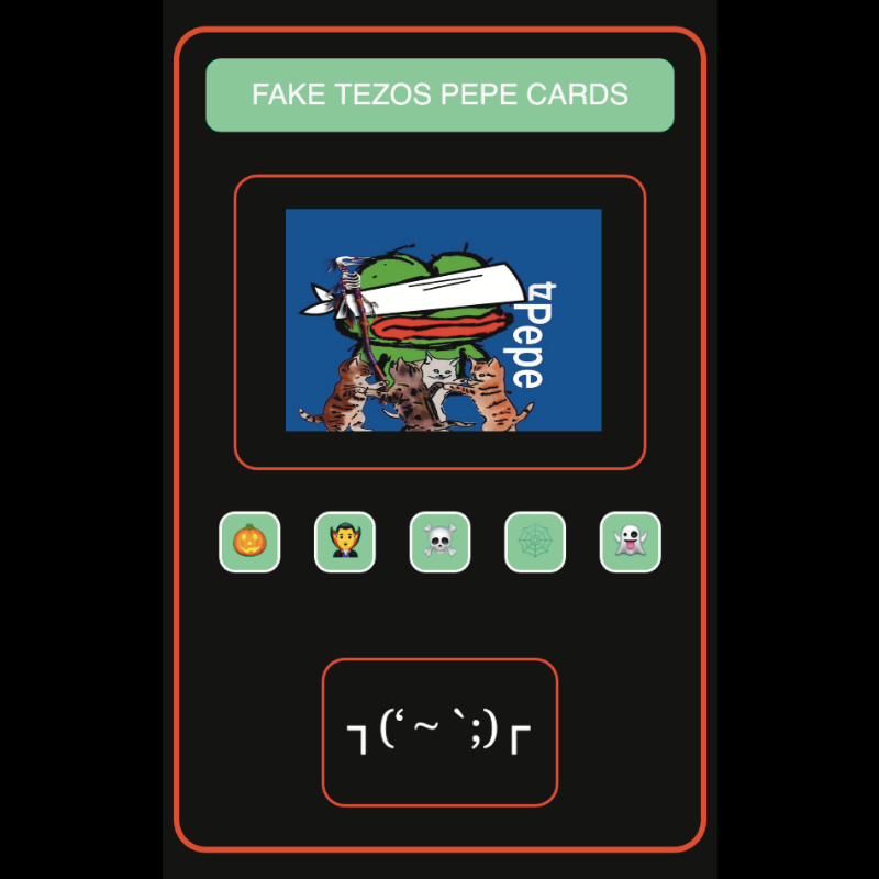 Fake Tezos Pepe Cards #4 static token preview