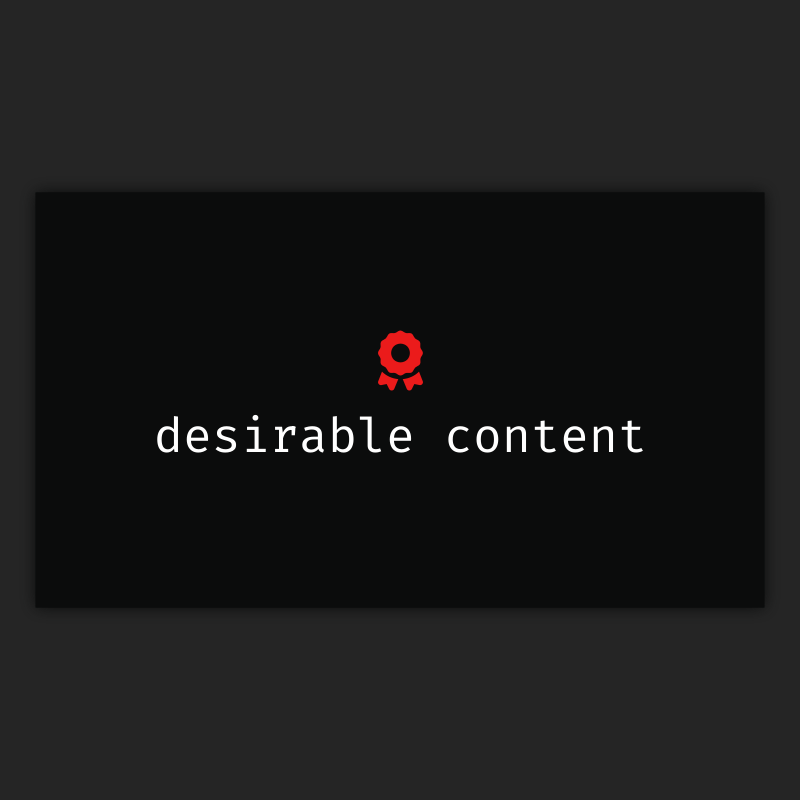 desirable content #21 static token preview