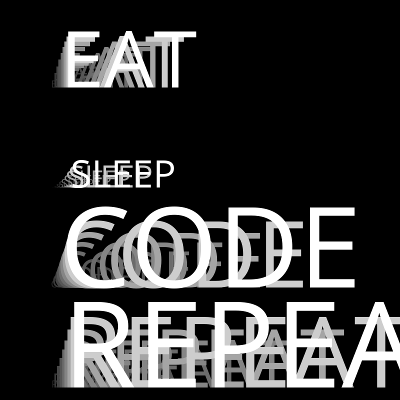 Eat Sleep Code Repeat #8 static token preview