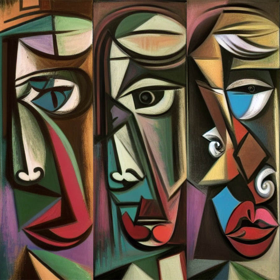 Cubism Faces #7 static token preview