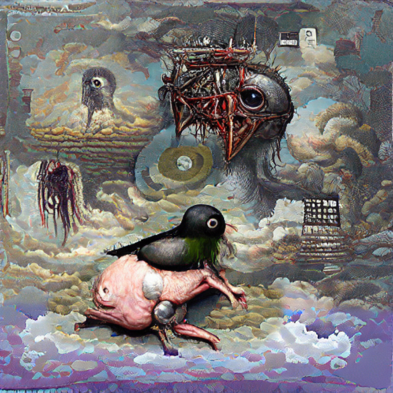 Pigeon Sat on a Brain Reflecting Existence #18 static token preview
