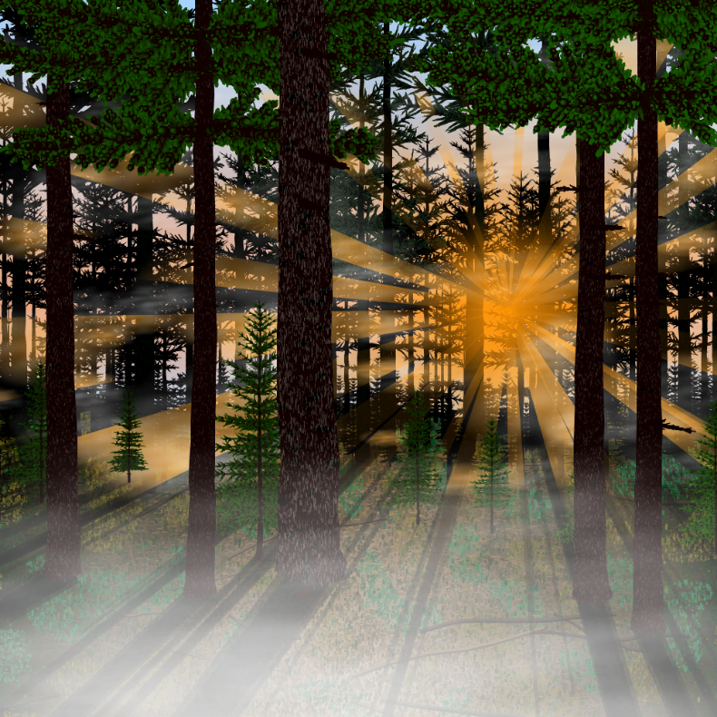 Forest Sunrise #1 static token preview