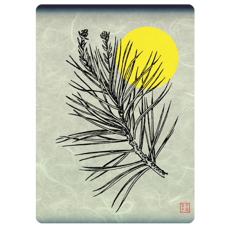Zen flower card #9 static token preview