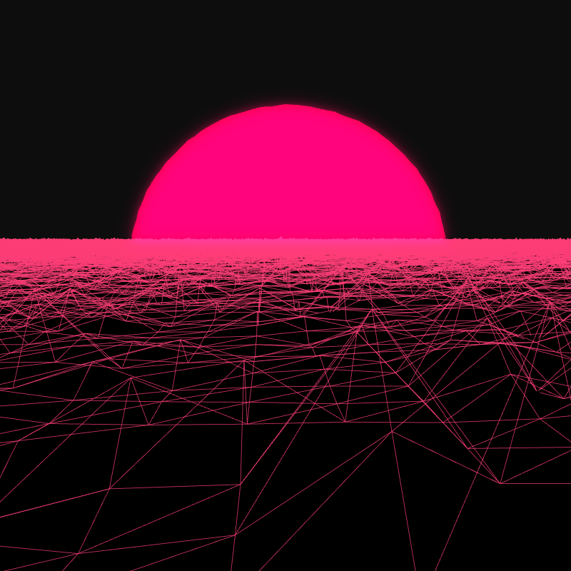Generative Retrowave Field #49 static token preview