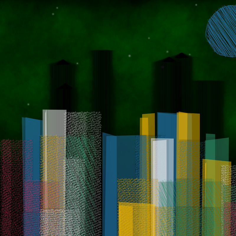 hastily-drawn cityscape sketch #7 static token preview