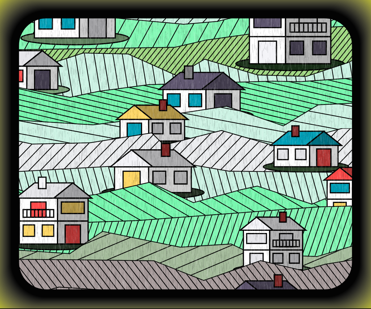 Rainy village #11 static token preview