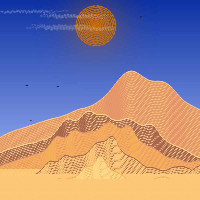 Painted Mountain Sunset #18 static token preview