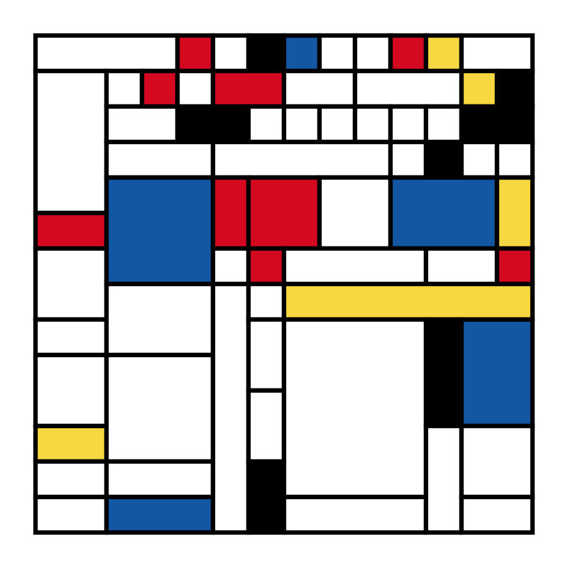 Mondrian squares #9 static token preview