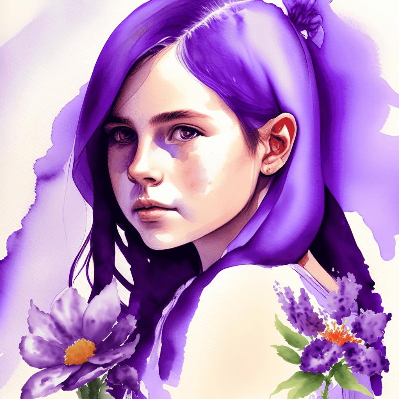 Purple Girl #2 static token preview
